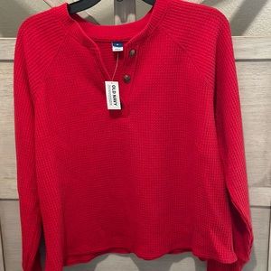 Old Navy Women’s Medium Red Henley